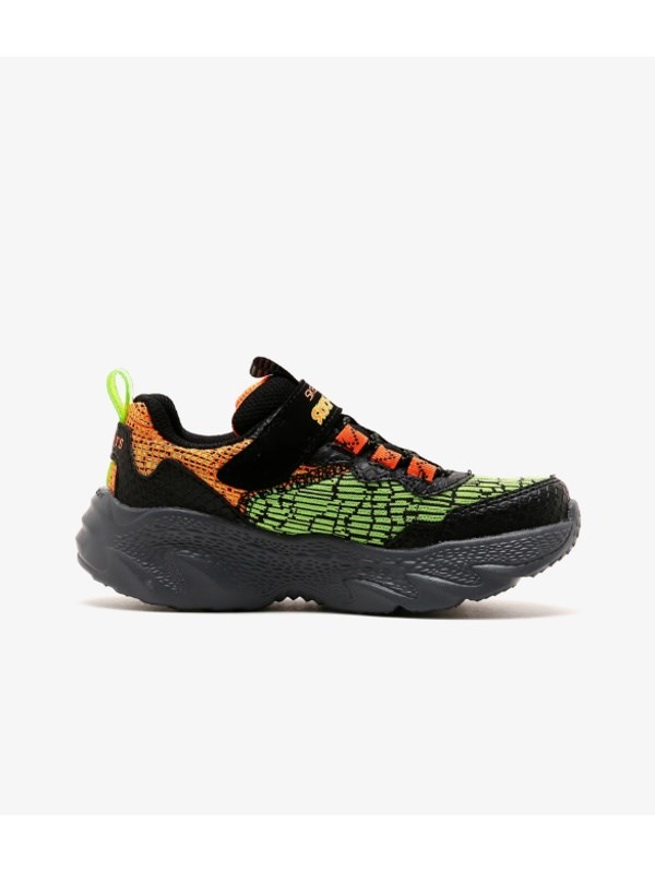 Skechers Erkek Çocuk Dino Işıklı Spor Ayakkabı SİYAH - TURUNCU