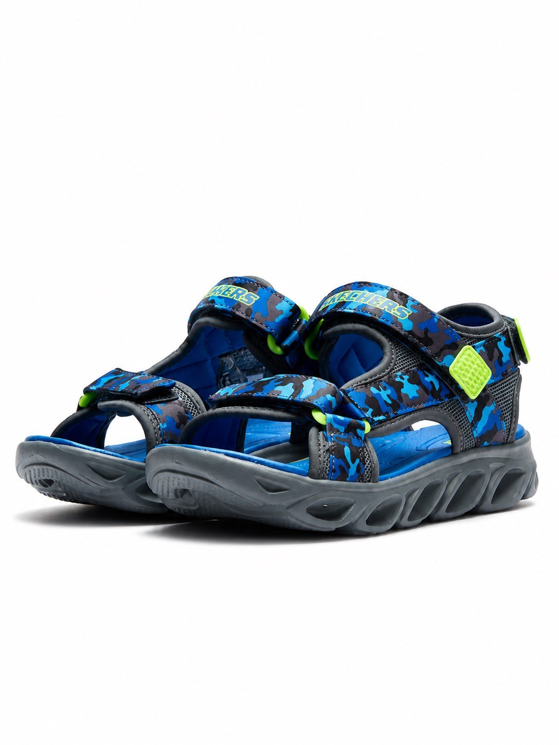 Skechers Erkek Çocuk Işıklı Sandalet MAVİ - YEŞİL