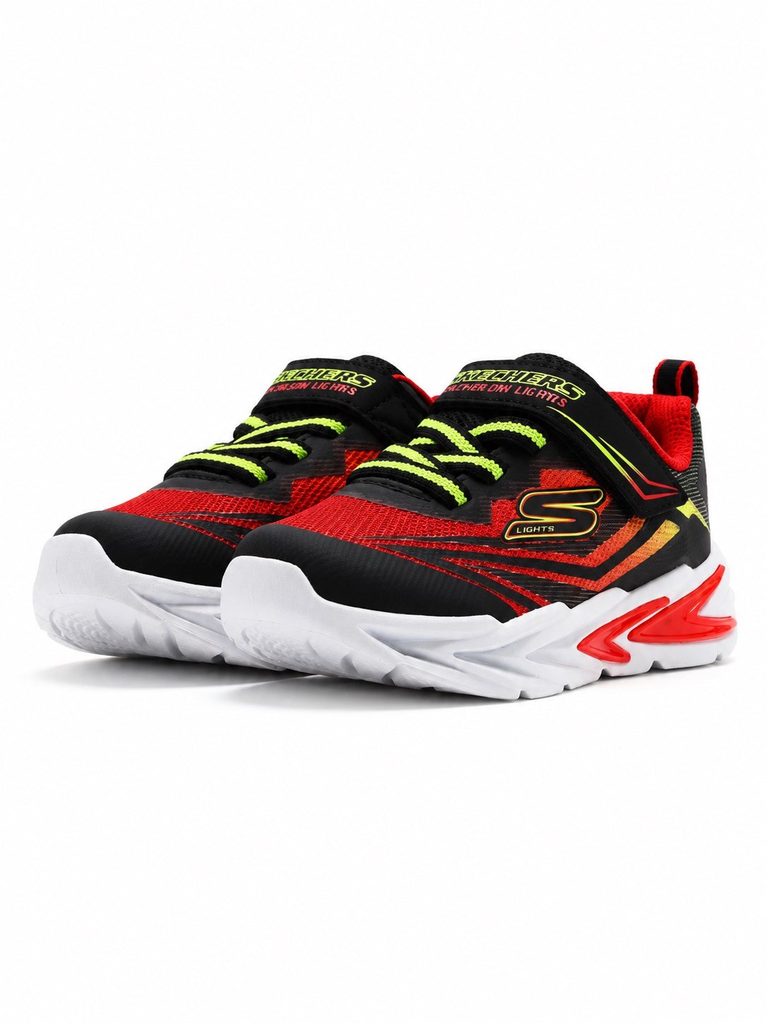 Skechers Erkek Çocuk Işıklı Spor Ayakkabı SİYAH - KIRMIZI
