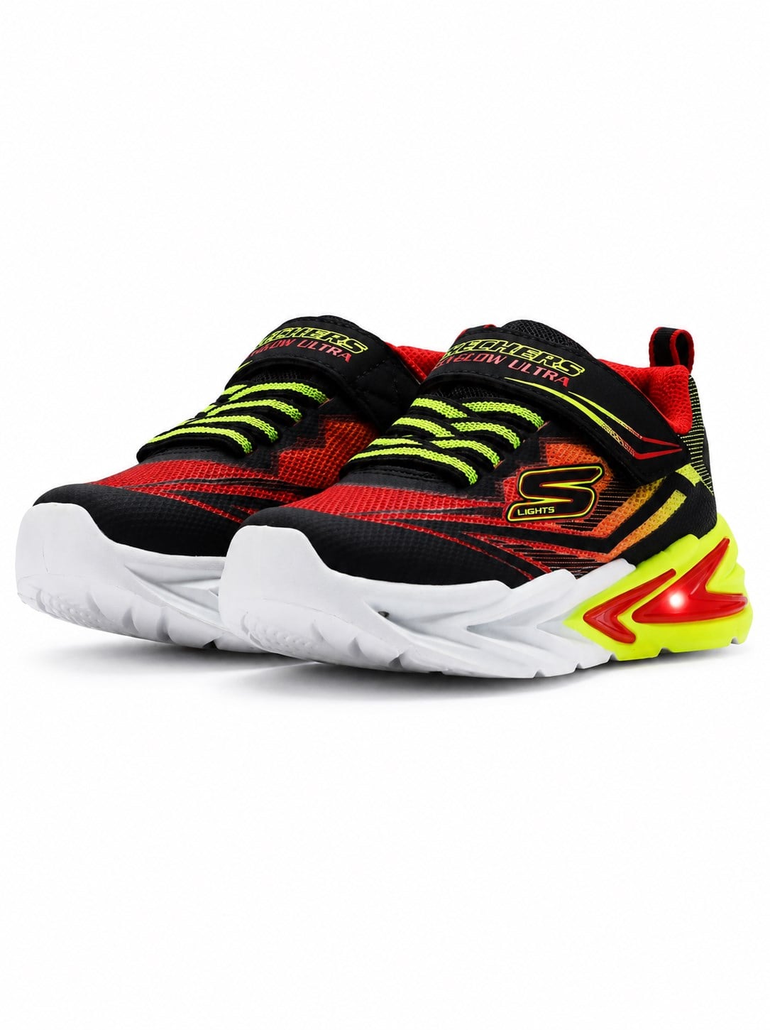 Skechers Erkek Çocuk Işıklı Spor Ayakkabı SİYAH - KIRMIZI