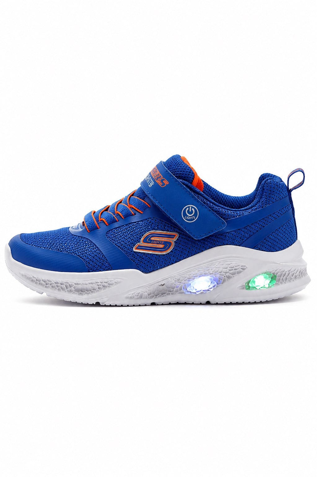Skechers Erkek Çocuk Meteor Işıklı Spor Ayakkabı MAVİ - TURUNCU