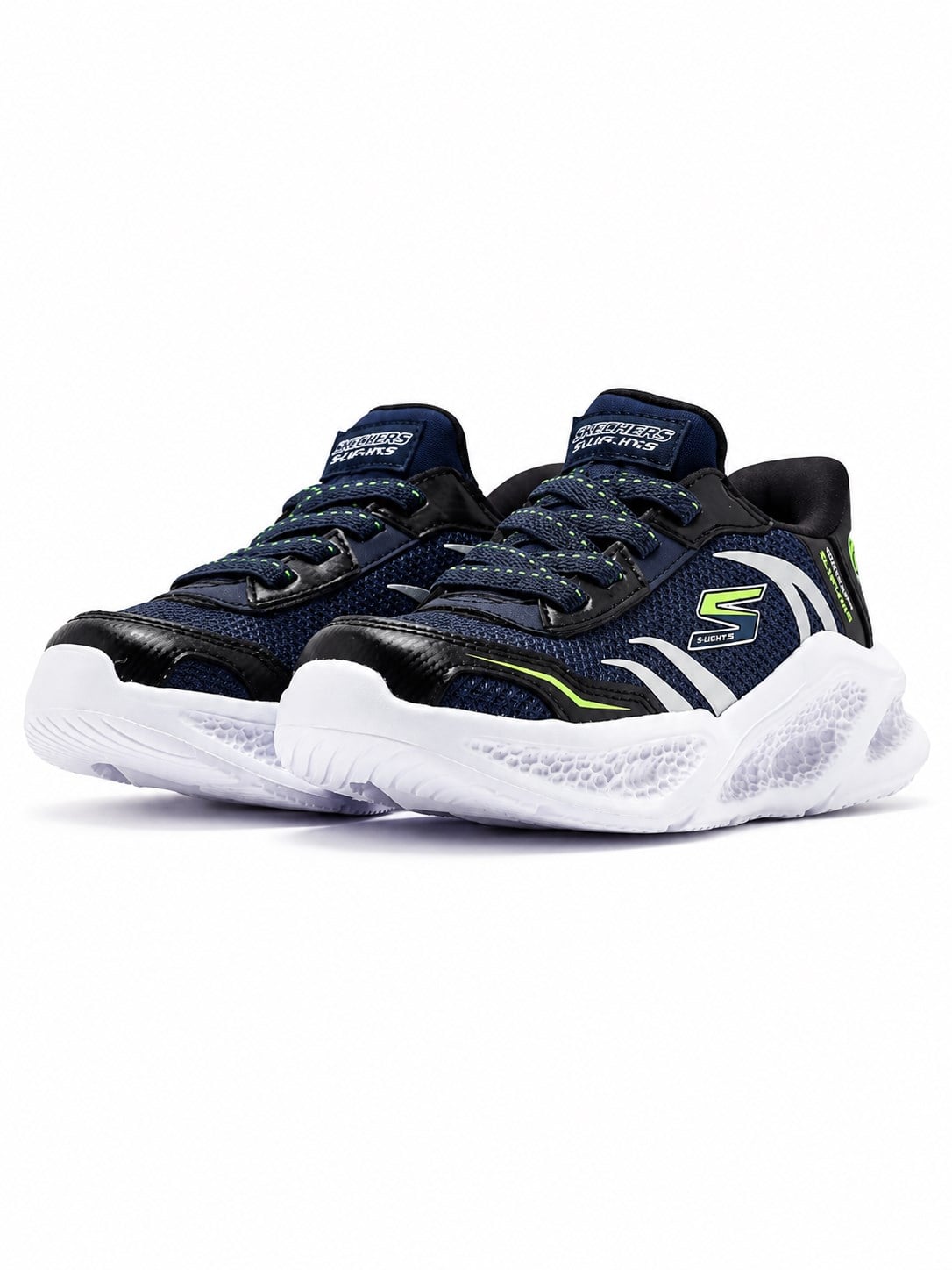 Skechers Erkek Çocuk Meteor Lights Spor Ayakkabı LACİVERT - SİYAH