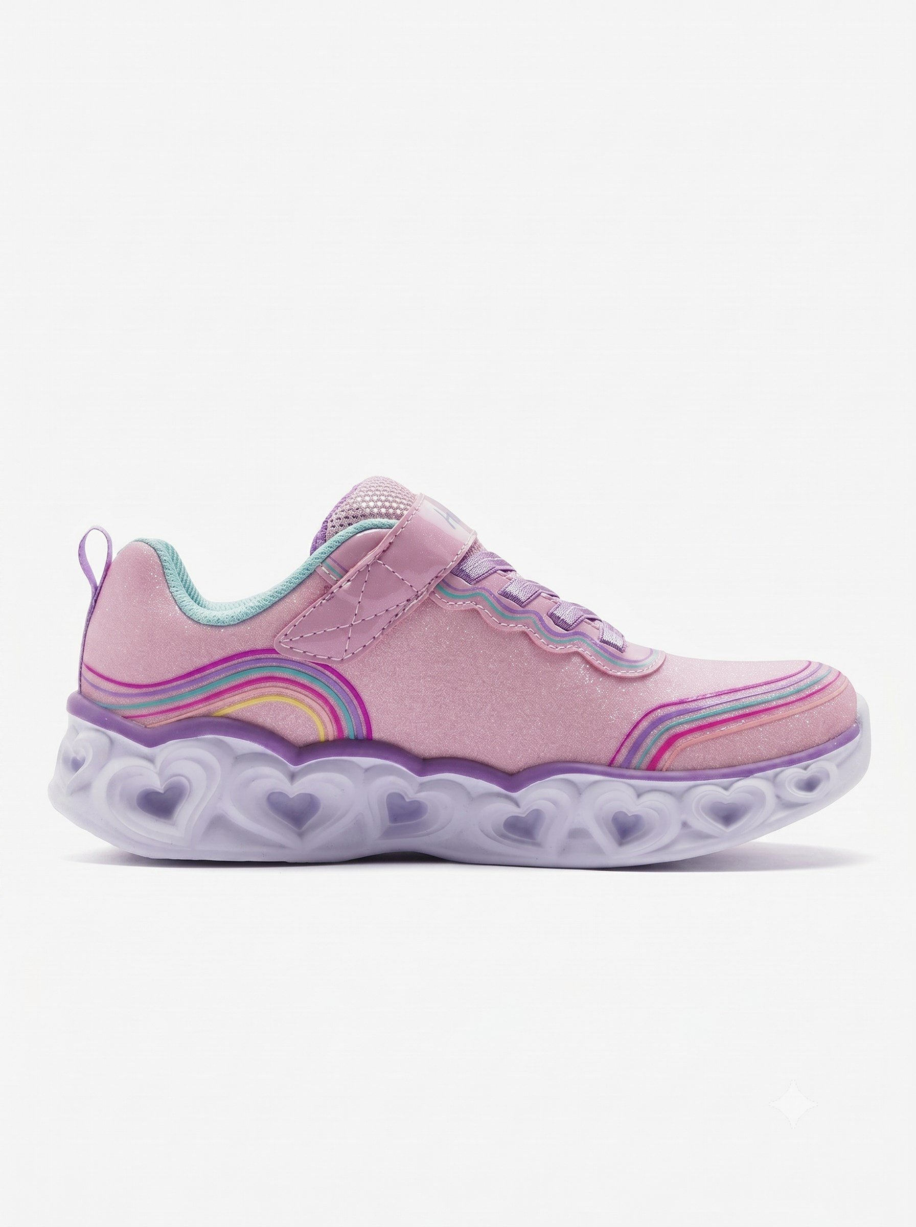 Skechers Kız Çocuk Kalp Işıklı Spor Ayakkabı AÇIK PEMBE