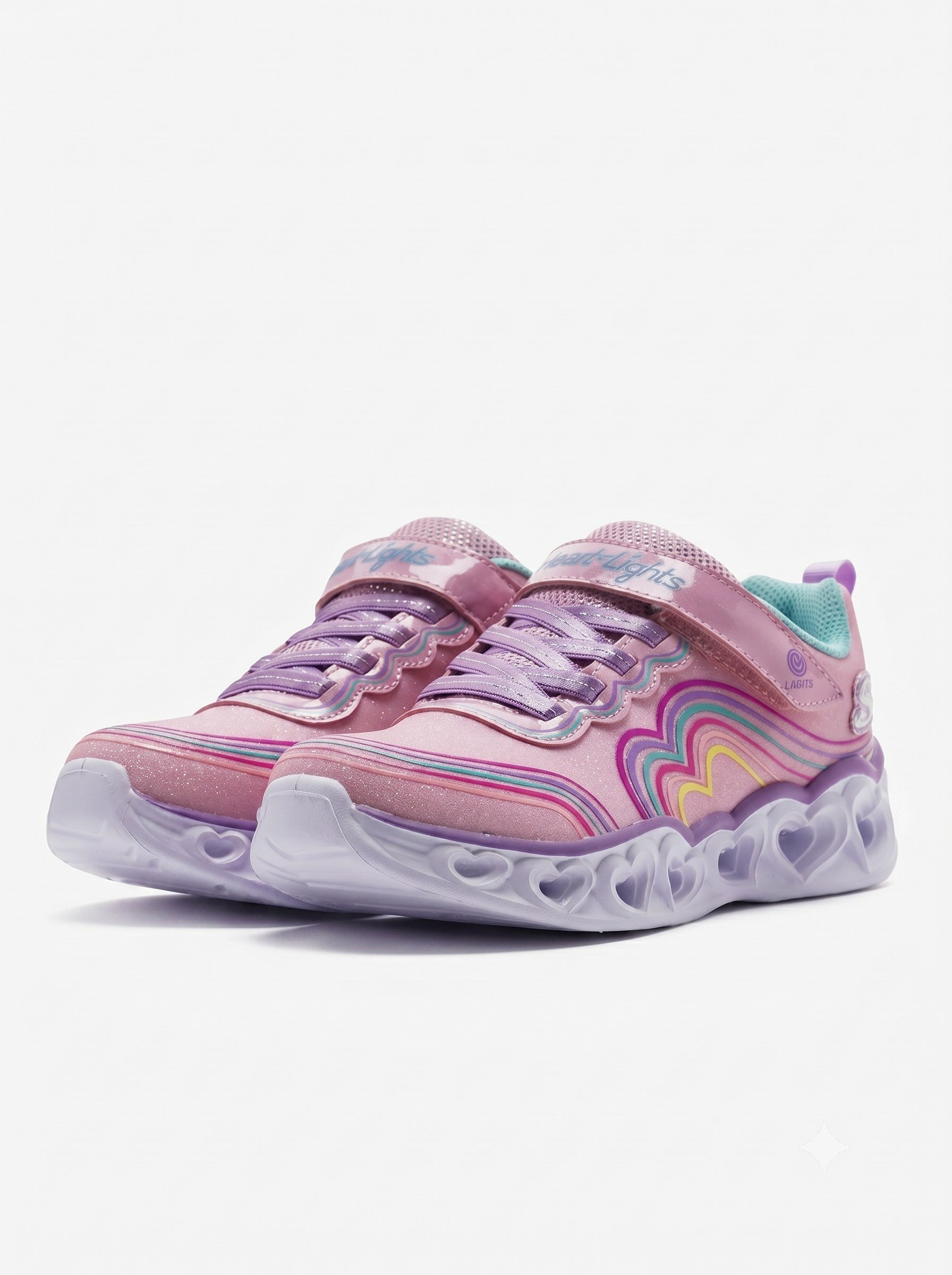 Skechers Kız Çocuk Kalp Işıklı Spor Ayakkabı AÇIK PEMBE