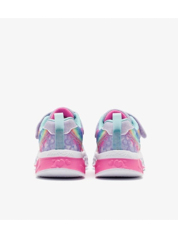 Skechers Kız Çocuk Kalp Taban Işıklı Spor Ayakkabı TURKUAZ - PEMBE