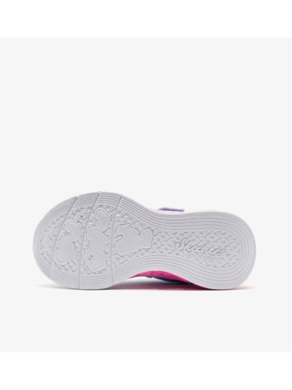 Skechers Kız Çocuk Kalp Taban Işıklı Spor Ayakkabı TURKUAZ - PEMBE