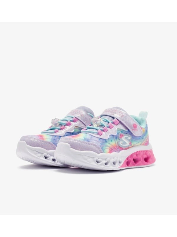 Skechers Kız Çocuk Kalp Taban Işıklı Spor Ayakkabı TURKUAZ - PEMBE