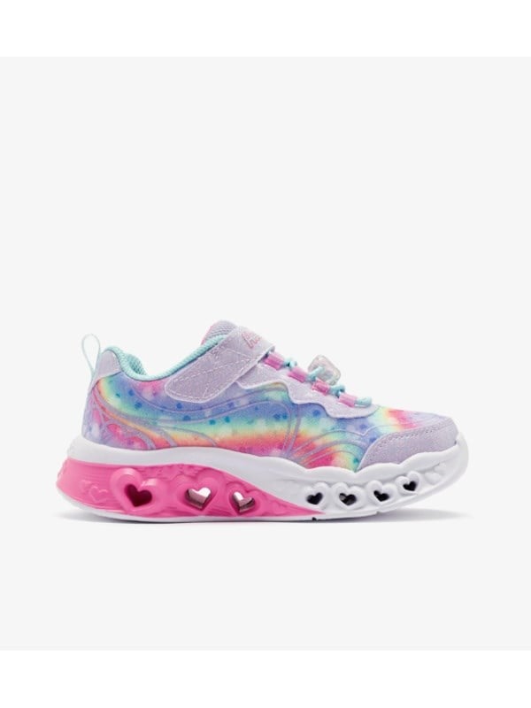 Skechers Kız Çocuk Kalp Taban Işıklı Spor Ayakkabı TURKUAZ - PEMBE