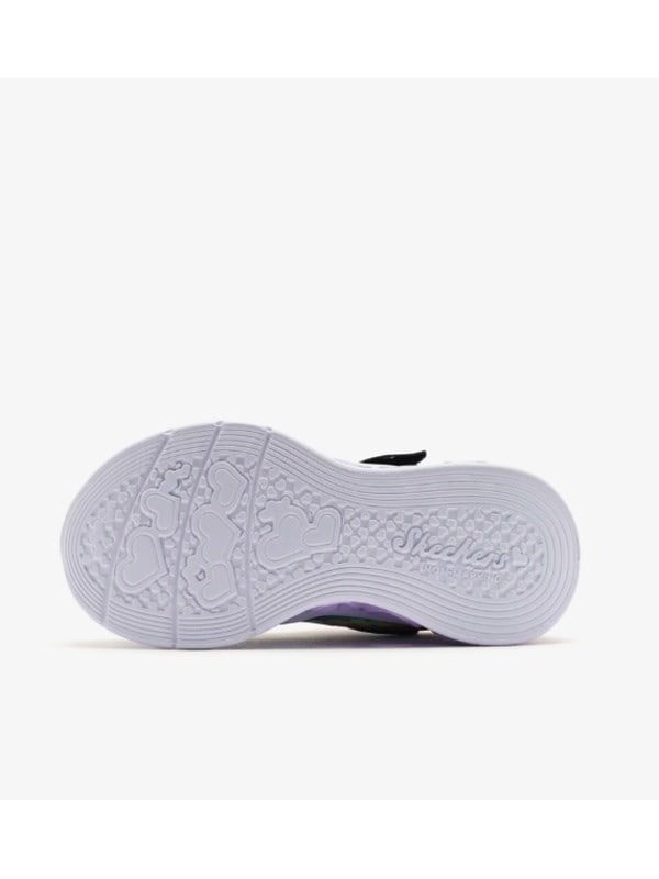 Skechers Kız Çocuk Kalp Taban Işıklı Spor Ayakkabı SİYAH - PEMBE