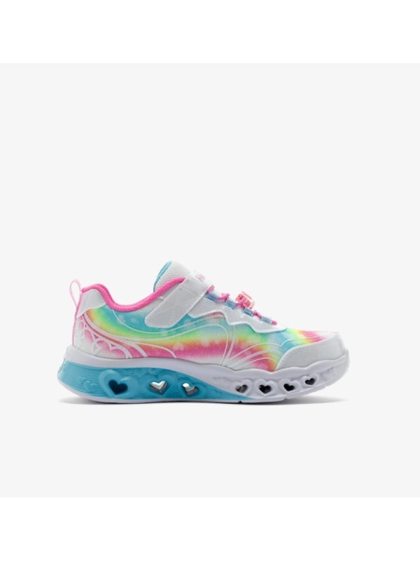 Skechers Kız Çocuk Kalpli Işıklı Spor Ayakkabı BEYAZ FİGÜRLÜ