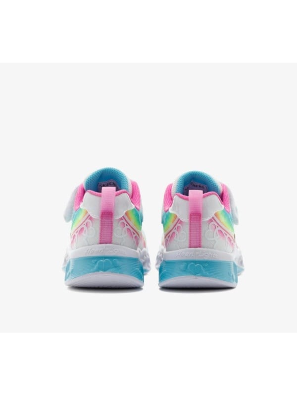 Skechers Kız Çocuk Kalpli Işıklı Spor Ayakkabı BEYAZ FİGÜRLÜ