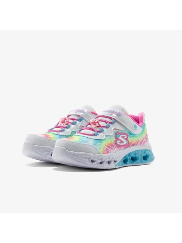 Skechers Kız Çocuk Kalpli Işıklı Spor Ayakkabı BEYAZ FİGÜRLÜ