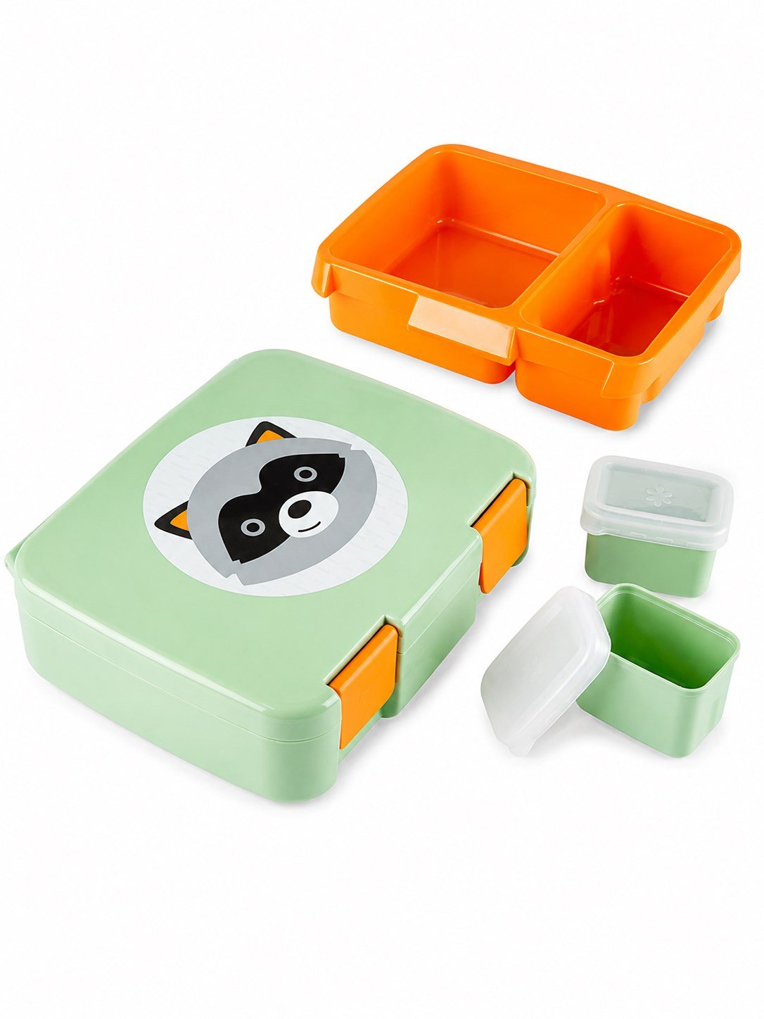 Skip Hop Zoo Bento Bölmeli Çocuk Beslenme Kutusu - Rakun ÇOK RENKLİ