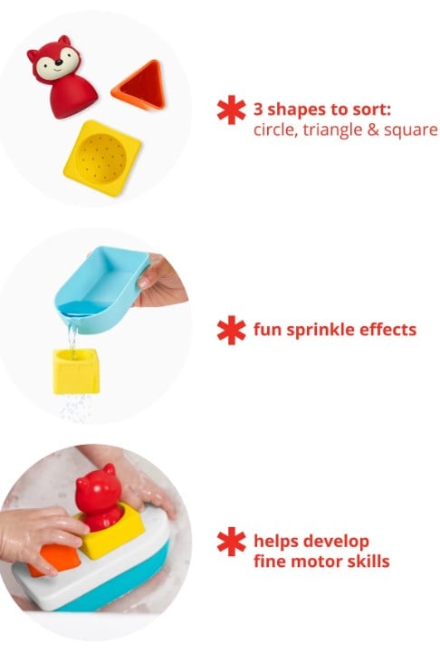 skip Hop Zoo Şekil Sıralayıcı ve İstifleyici Banyo Botu - Tilki ÇOK RENKLİ