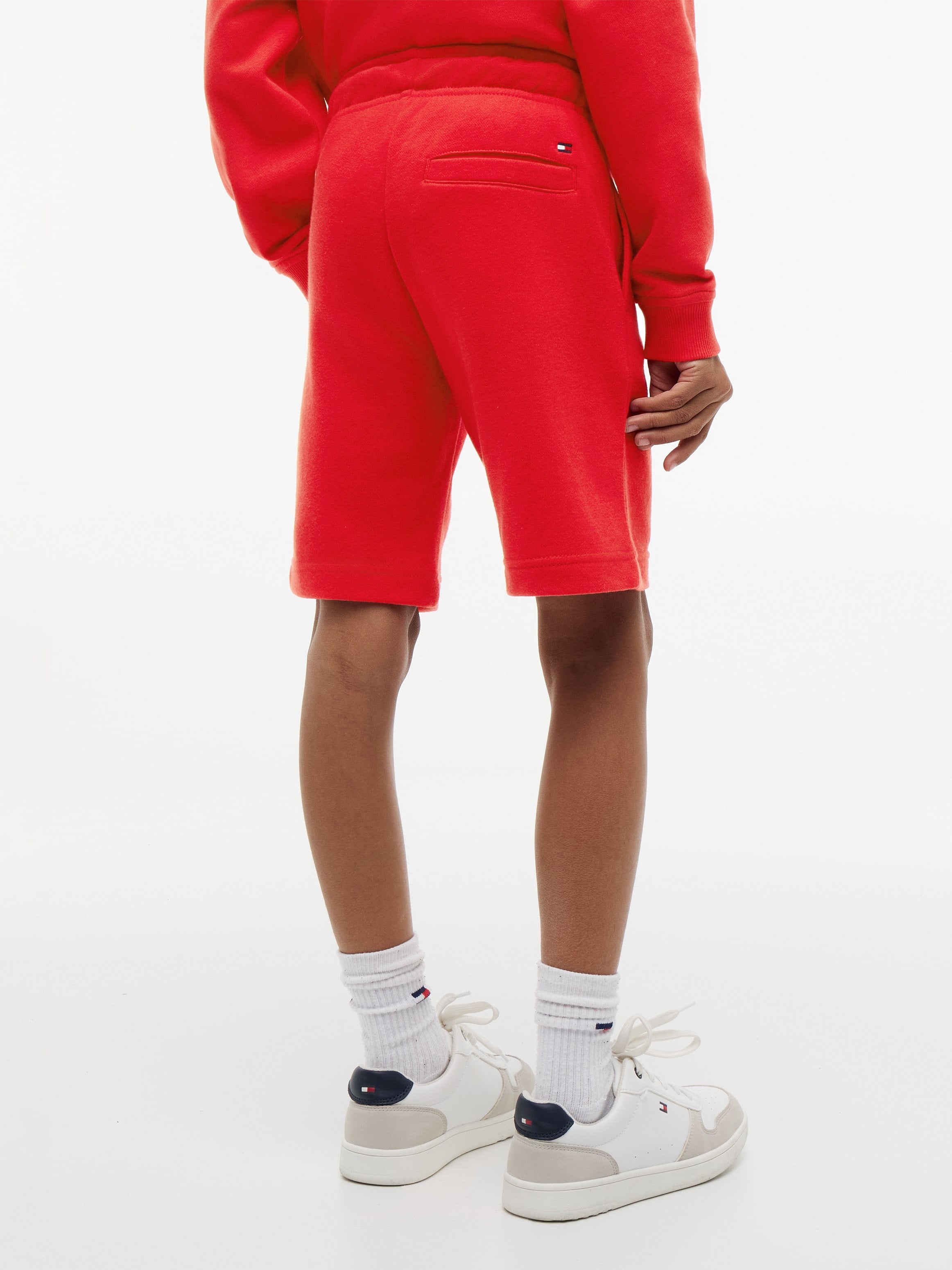 Tommy Hilfiger Erkek Çocuk Logo Baskılı Sweat Şort 6-16 Yaş KIRMIZI