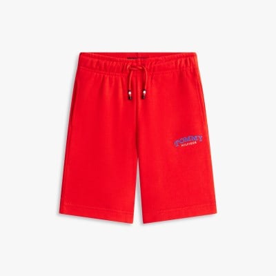 Tommy Hilfiger Erkek Çocuk Logo Baskılı Sweat Şort 6-16 Yaş KIRMIZI