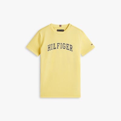Tommy Hilfiger Kız Çocuk Varsity Logo Baskılı Kısa Kollu Tişört 4-16 Yaş SARI
