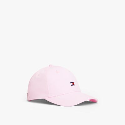 Tommy HilfigerŞapka %100 Pamuklu Klasik Logo Tasarımlı Ayarlanabilir Kep PEMBE