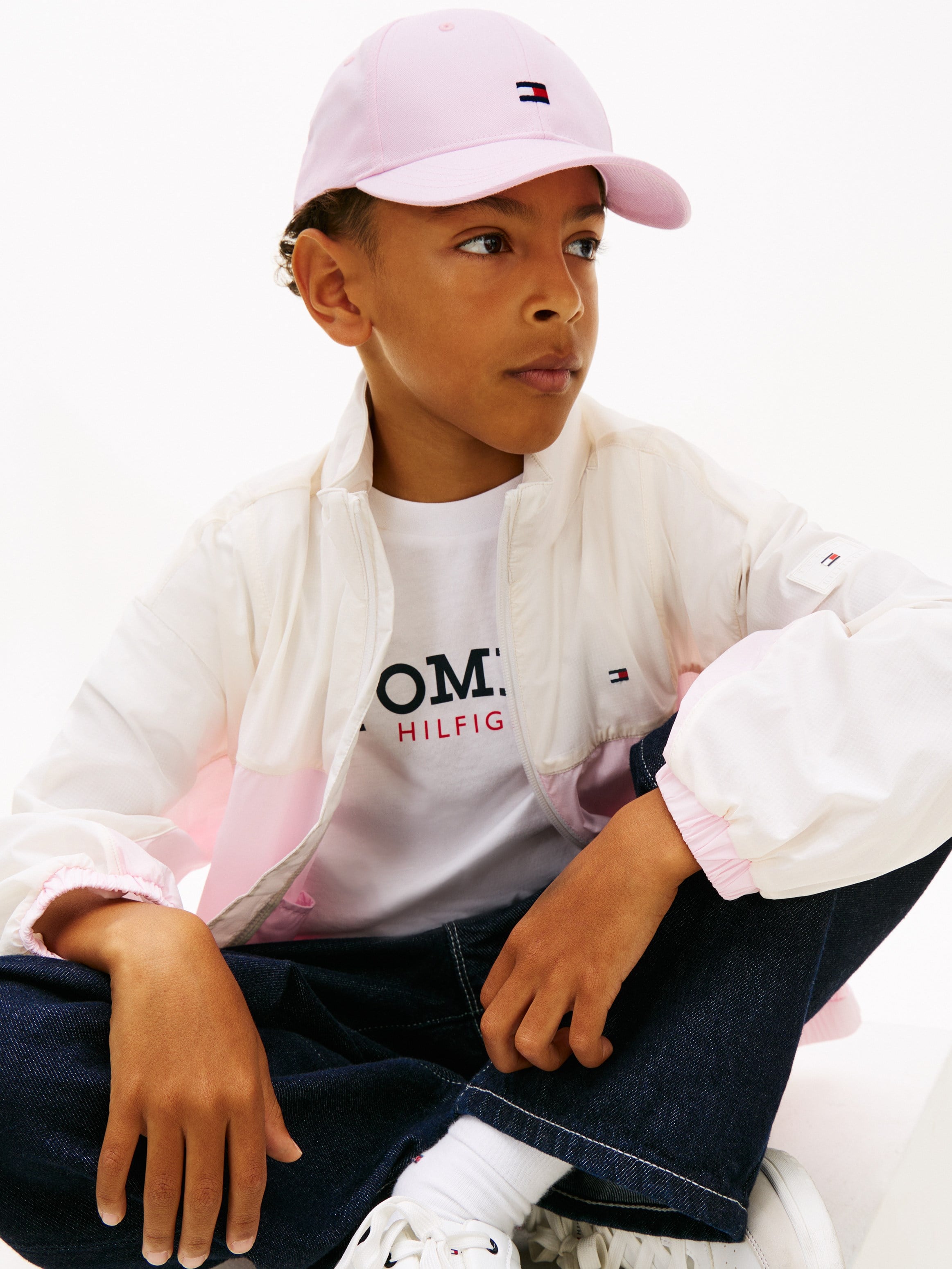 Tommy HilfigerŞapka %100 Pamuklu Klasik Logo Tasarımlı Ayarlanabilir Kep PEMBE