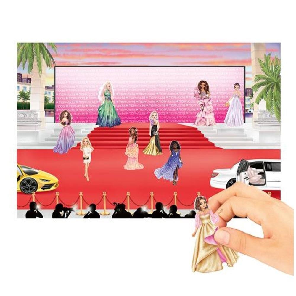 Top Model Glamour Stickerworld Çıkartma Kitabı - 150 Stickerlı Moda Tasarım Defteri MİX