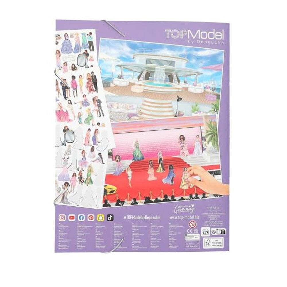 Top Model Glamour Stickerworld Çıkartma Kitabı - 150 Stickerlı Moda Tasarım Defteri MİX