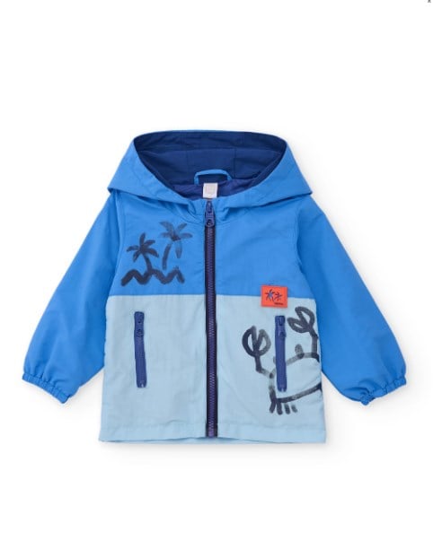 Tuc Tuc Erkek Çocuk Kapüşonlu Fermuarlı Yağmurluk 2-8 Yaş MAVİ