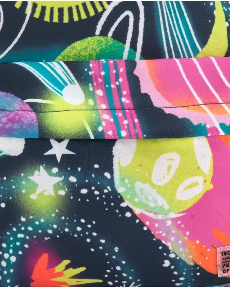 Tuc Tuc Uzay ve Gezegen Desenli Renkli Çocuk Sırt Çantası KOYU MAVİ