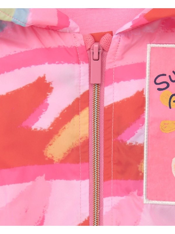 TucTuc Erkek Çocuk Renkli Desenli Yağmurluk PEMBE
