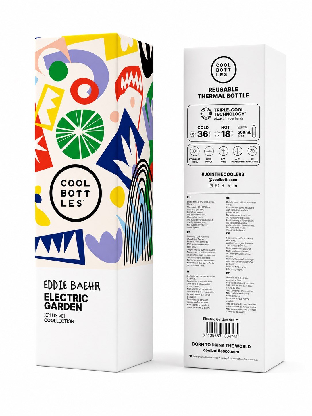 TucTuc Kız Çocuk Grafiti Desen Suluk 500ml ÇOK RENKLİ