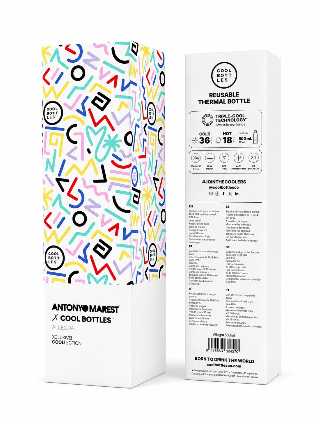 TucTuc Kız Çocuk Renkli Desenli Suluk 500ml ÇOK RENKLİ