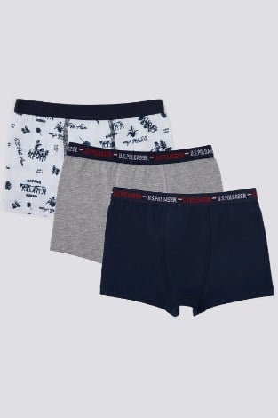 U.S POLO ERKEK ÇOCUK BOXER 3 LÜ TAKIM US1372