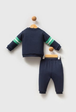 U.s Polo Assn Erkek Bebek Uzun Kollu Uspa Yazı Baskılı 2 Li Takım 6-36 Ay LACİVERT - YEŞİL