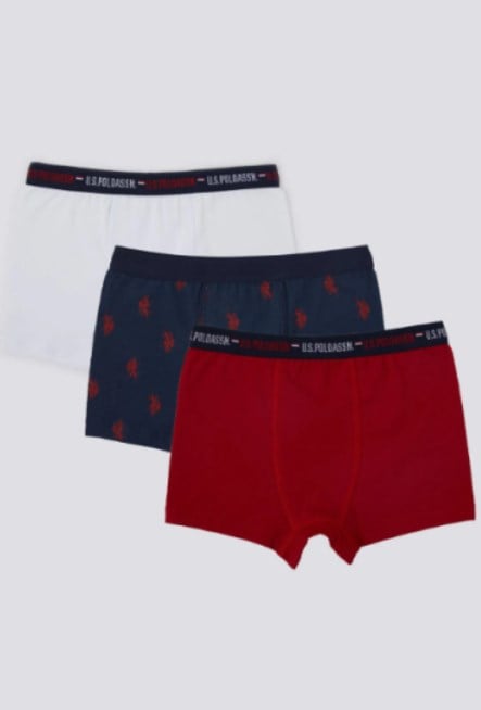 U.S POLO ERKEK ÇOCUK BOXER 3 LÜ TAKIM US1374