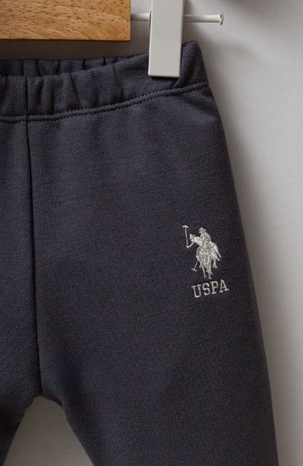 U.s Polo Assn Erkek Bebek Kanguru Cep Görünüm 2'Li Takım 6-36 Ay BEYAZ