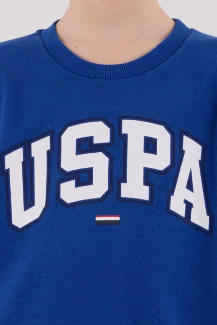 U.s Polo Assn Erkek Çocuk Uzun Kollu Uspa Yazı Baskılı Eşofman Takımı 9-15 Yaş COBALT