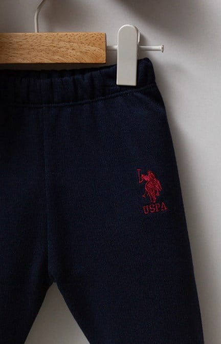 U.s Polo Assn Erkek Bebek  Bisiklet Yaka Uzun Kollu Yazı Detaylı 2 'Li Takım 6-36 Ay BEYAZ