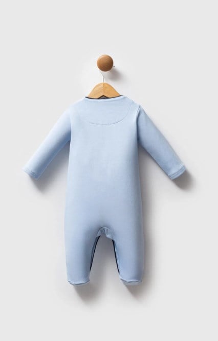 U.s Polo Assn Erkek Bebek Ön Çıtçıtlı Nefes Alabilen Kumaş Tulum 0-9 Ay MAVİ