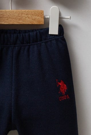 U.s Polo Assn Erkek Bebek  Uzun Kollu Üst Tasarım 2'Li Takım 6-36 Ay BEYAZ