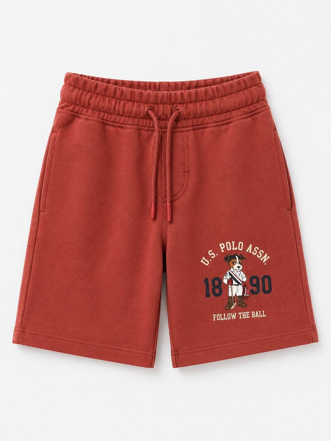 U.s Polo Assn Erkek Çocuk Örme Şort 4-14 Yaş BORDO