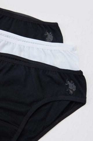 U.s Polo Assn Kız Çocuk 3'Lü Külot 3-14 Yaş NAVY