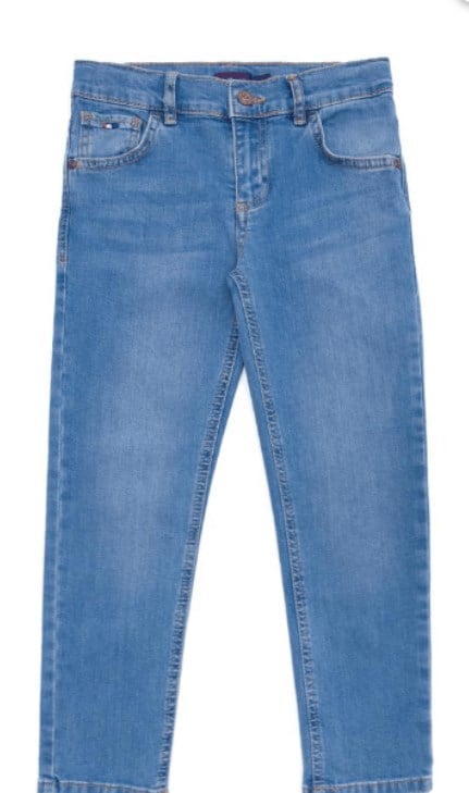 U.s Polo Assn Erkek Çocuk Düz Paça Denim Pantolon 3-14 Yaş MAVİ