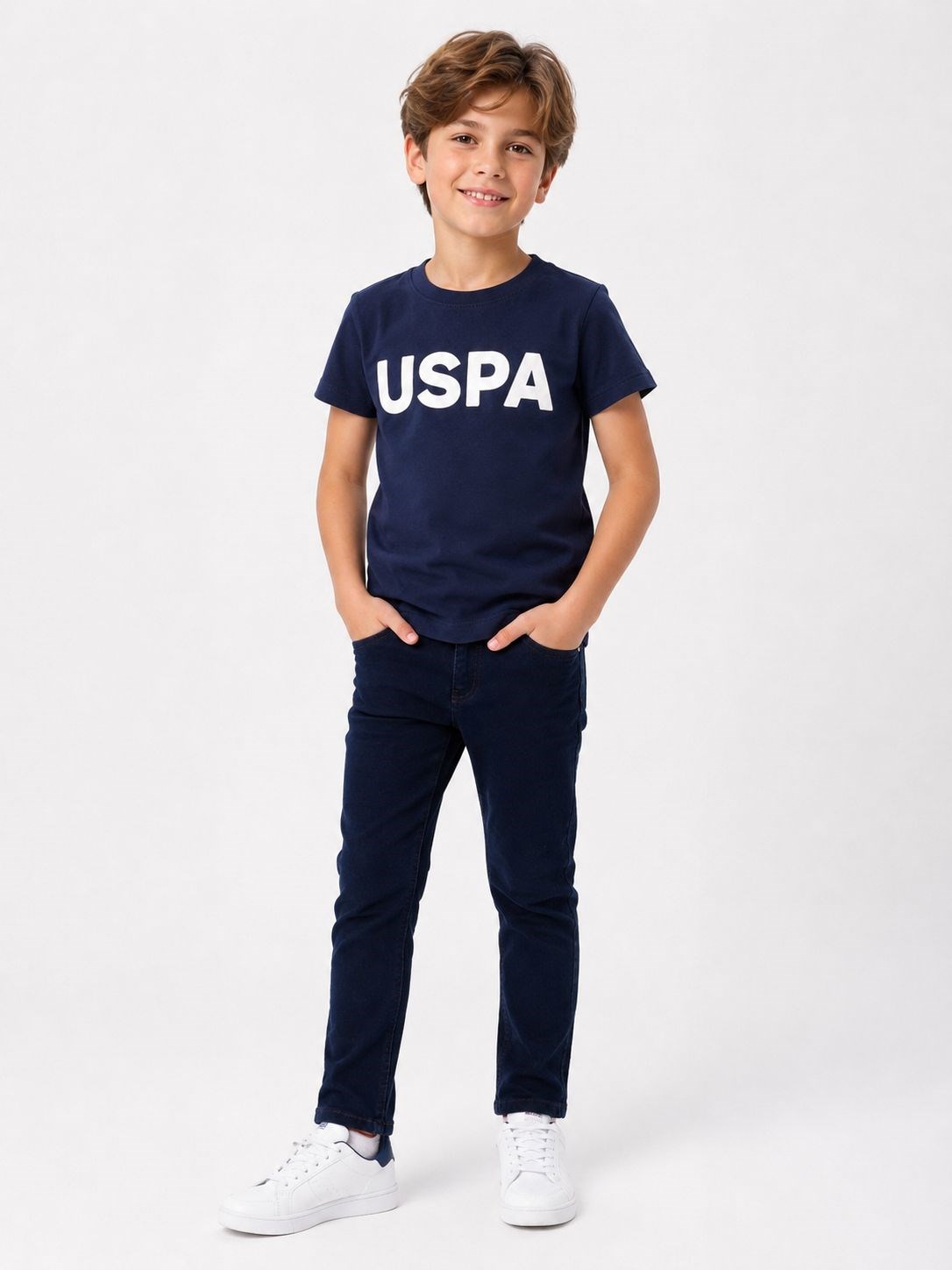 U.s Polo Assn Erkek Çocuk Denim Pantolon 4-14 Yaş KOYU MAVİ