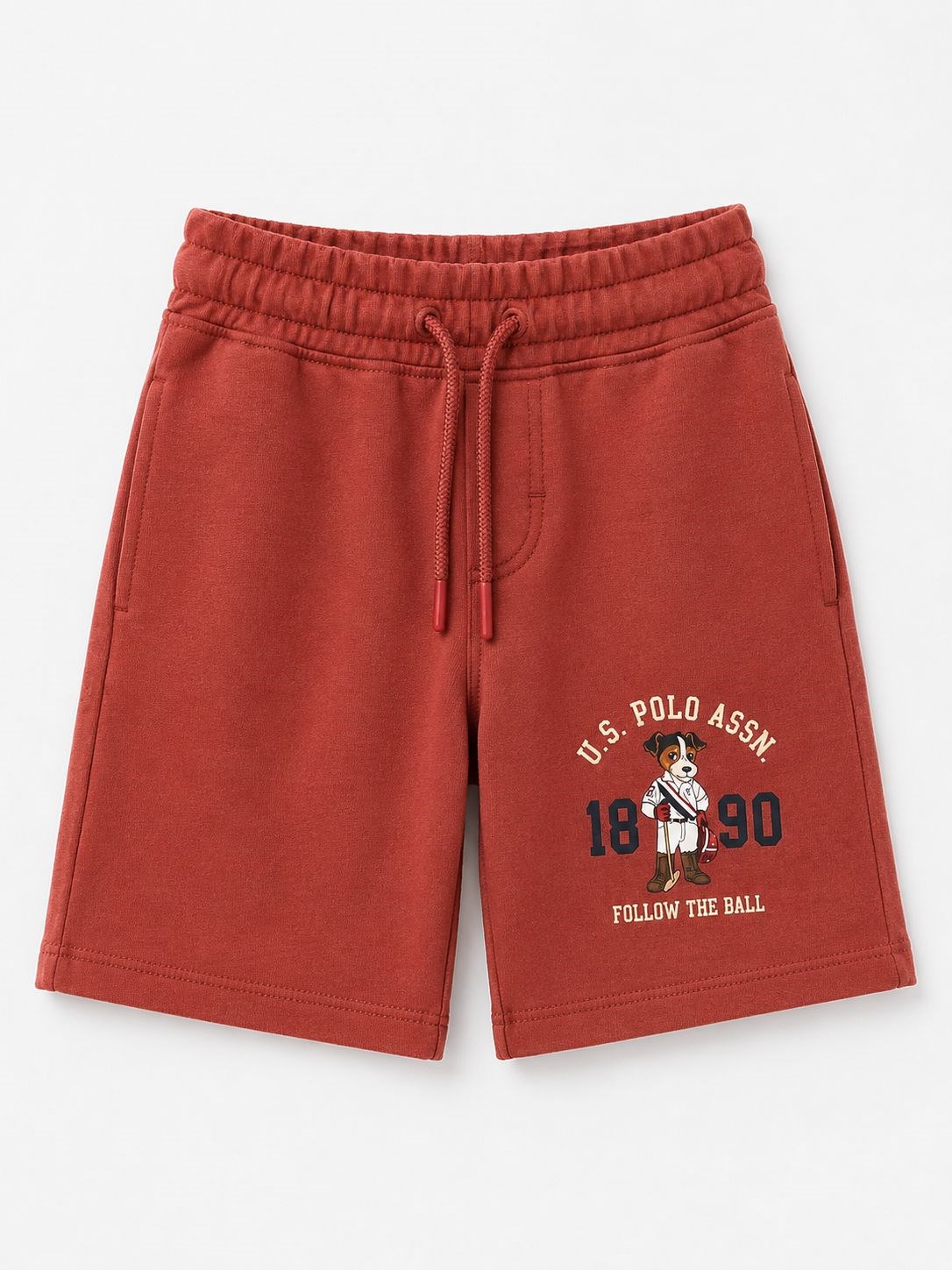 U.s Polo Assn Erkek Çocuk Örme Şort 4-14 Yaş BORDO