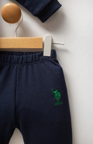 U.s Polo Assn Erkek Bebek Uzun Kollu Uspa Yazı Baskılı 2 Li Takım 6-36 Ay LACİVERT - YEŞİL