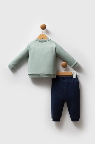 U.s Polo Assn Erkek Bebek Bisiklet Yaka 2'Li Yaka Takım 6-36 Ay YEŞİL