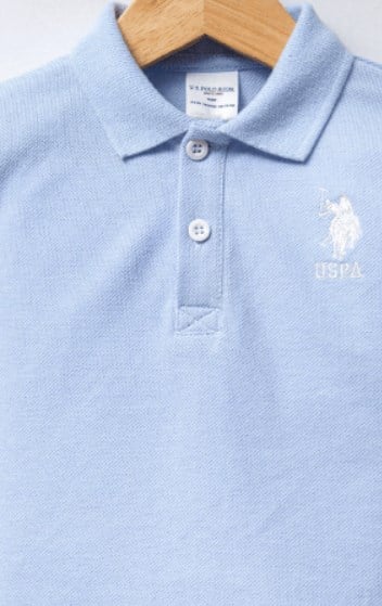 U.s Polo Assn Erkek Bebek Polo Yaka Düğmeli Takım 1-3 Yaş BEYAZ
