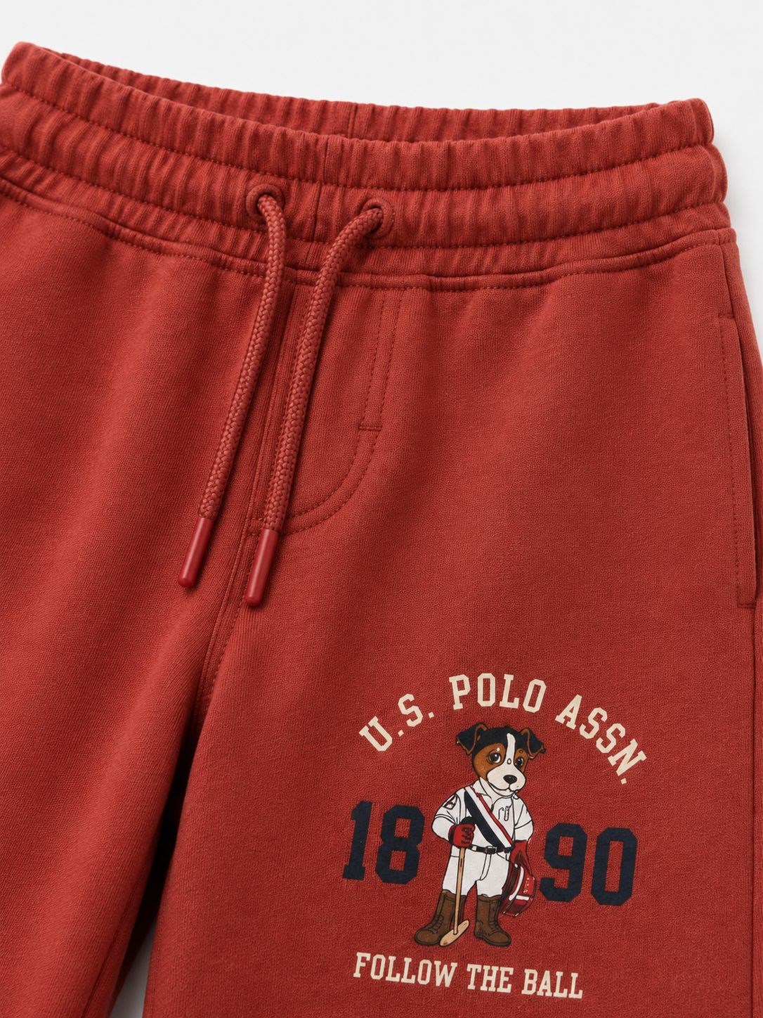 U.s Polo Assn Erkek Çocuk Örme Şort 4-14 Yaş BORDO
