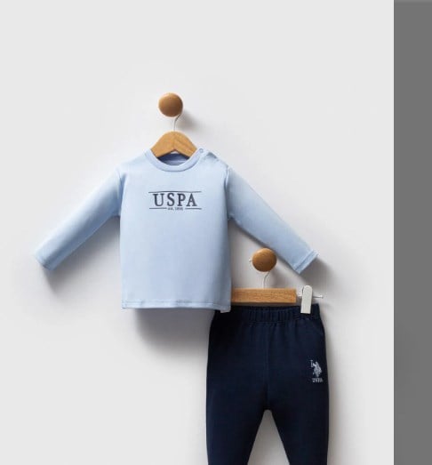 U.s Polo Assn Erkek Bebek Kapüşonlu Önden Çıtçıtlı 3 'Lü Takım 6-36 Ay LACİVERT
