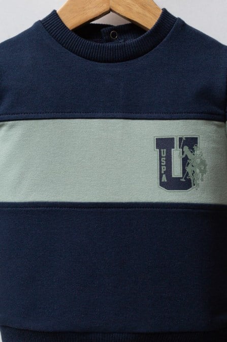 U.s Polo Assn Erkek Bebek Logo Detaylı 2'Li Takım 6-36 Ay LACİVERT - YEŞİL