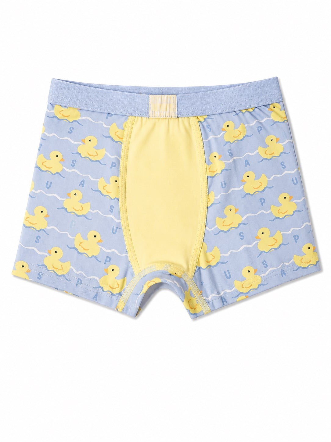 U.s Polo Assn Erkek Çocuk Boxer 3'lü Paket Ördek Desenli Pamuklu Boxer Seti SARI